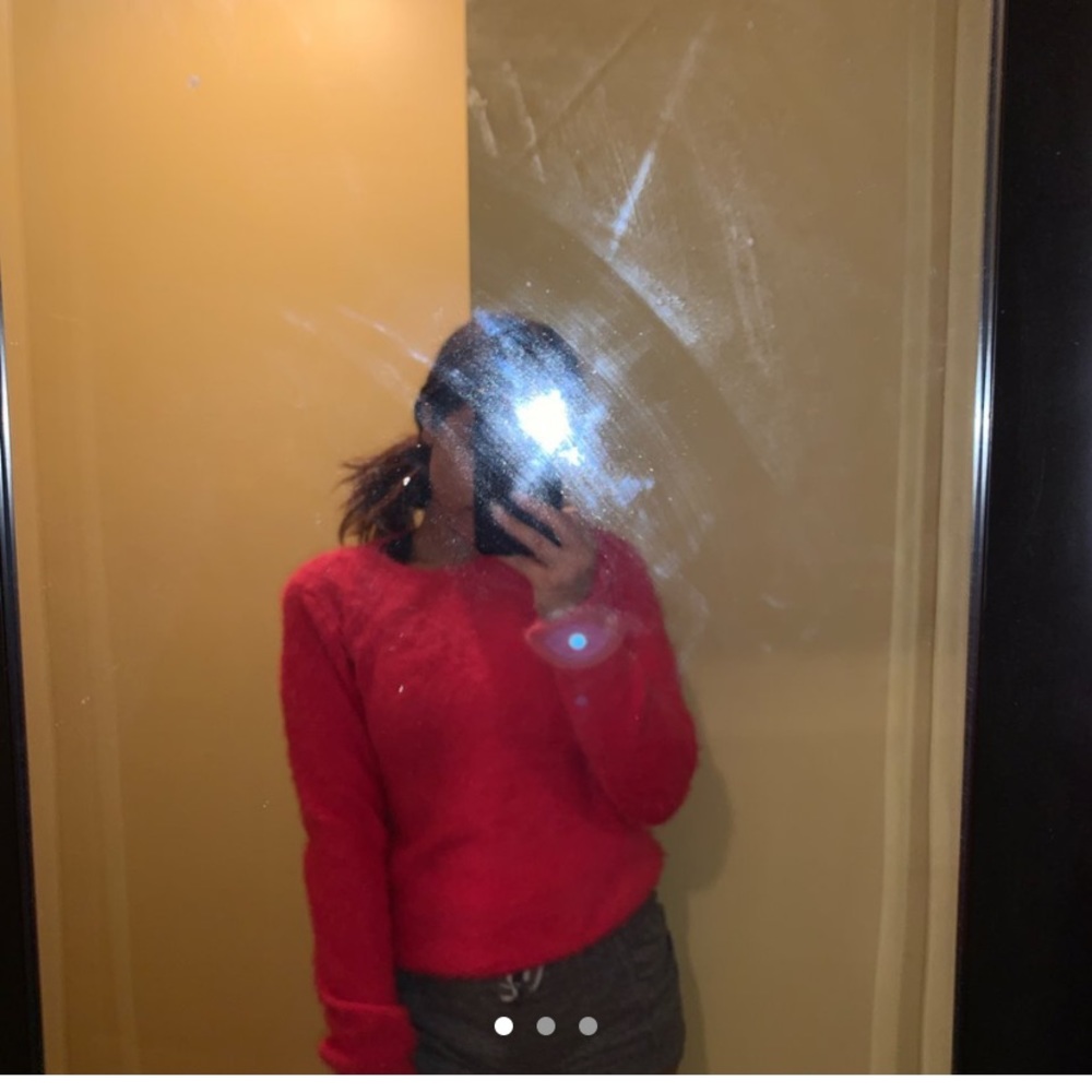 Bright Pink Fuzzy Sweater